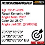 PREDIKSI TOGEL HKLOTTO JOSTOTO HARI INI 22 NOVEMBER 2024