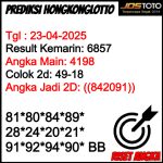PREDIKSI TOGEL HKLOTTO JOSTOTO HARI INI 23 APRIL 2025