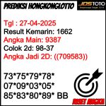 PREDIKSI TOGEL HKLOTTO JOSTOTO HARI INI 27 APRIL 2025