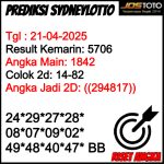 PREDIKSI TOGEL SDYLOTTO JOSTOTO HARI INI 21 APRIL 2025