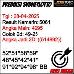 PREDIKSI TOGEL SDYLOTTO JOSTOTO HARI INI 28 APRIL 2025