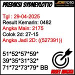 PREDIKSI TOGEL SDYLOTTO JOSTOTO HARI INI 29 APRIL 2025