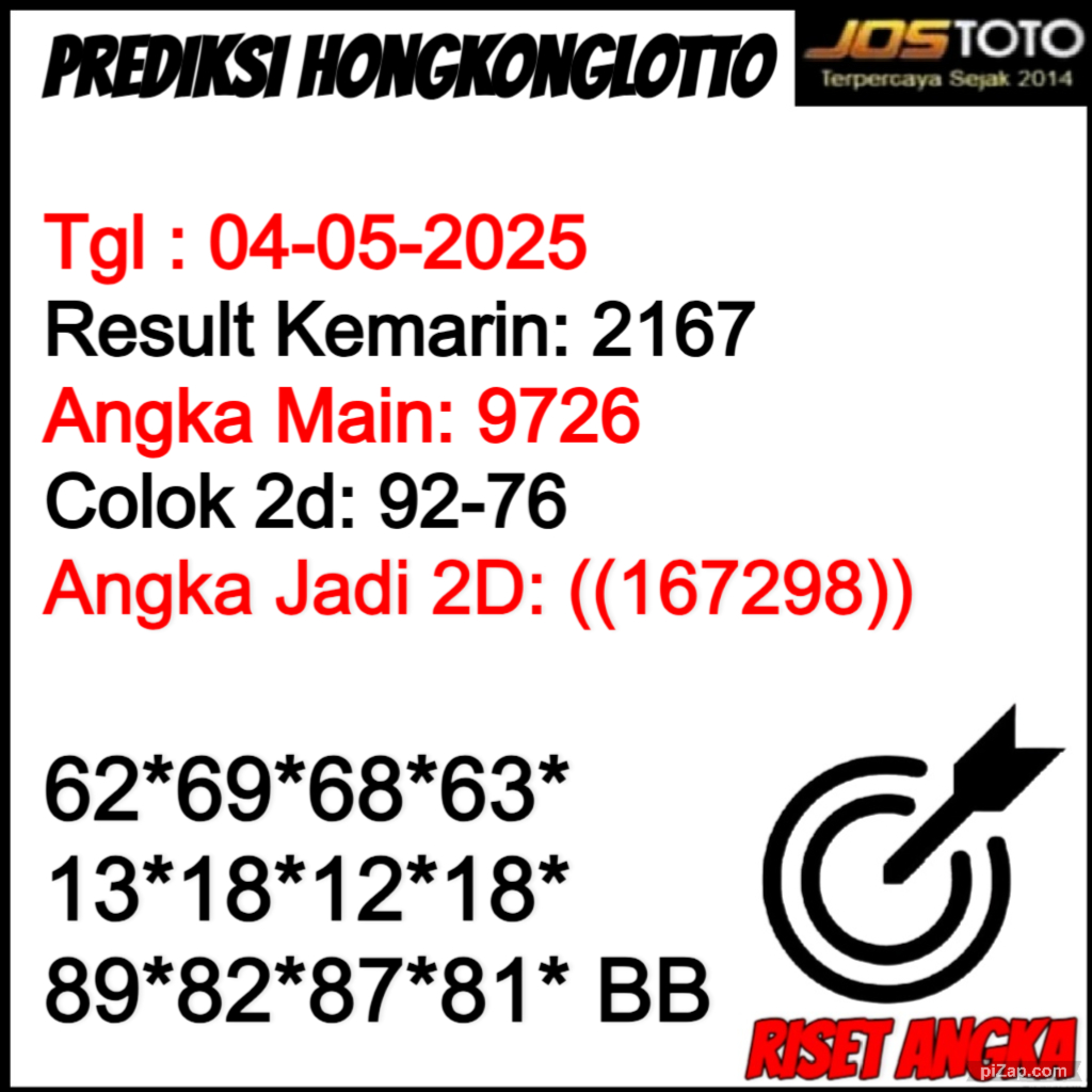 PREDIKSI TOGEL HKLOTTO JOSTOTO