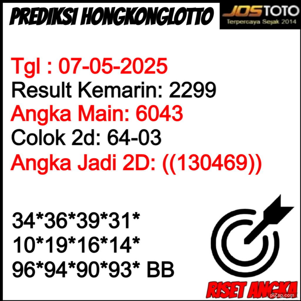 PREDIKSI TOGEL HKLOTTO JOSTOTO