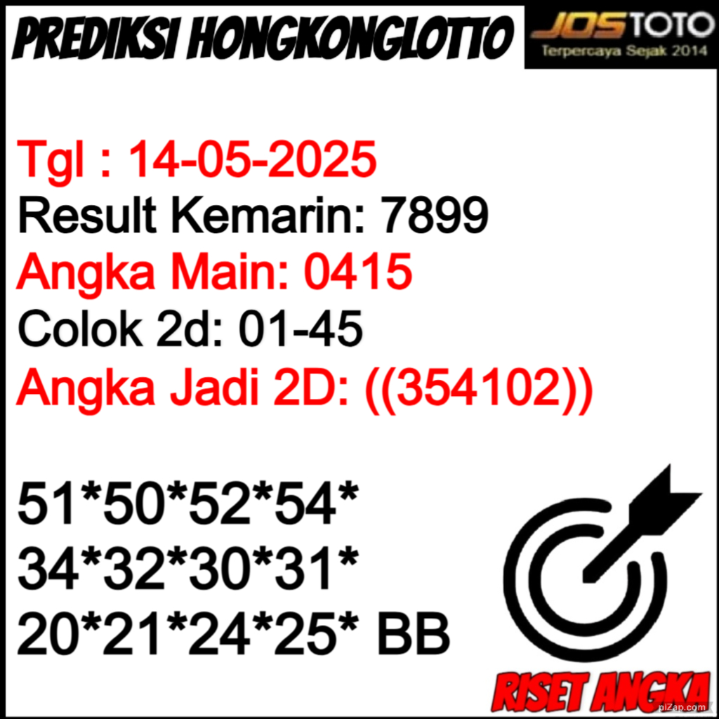 PREDIKSI TOGEL HKLOTTO JOSTOTO