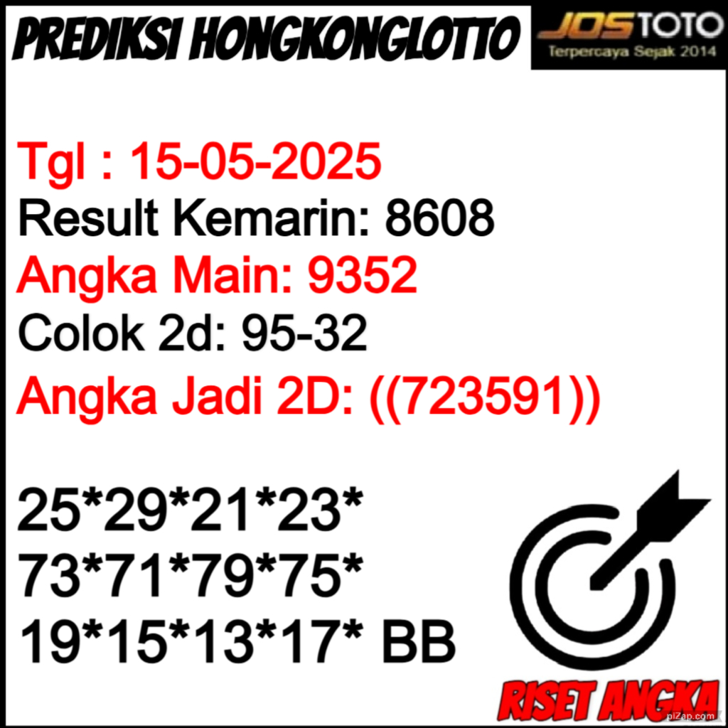 PREDIKSI TOGEL HKLOTTO JOSTOTO 