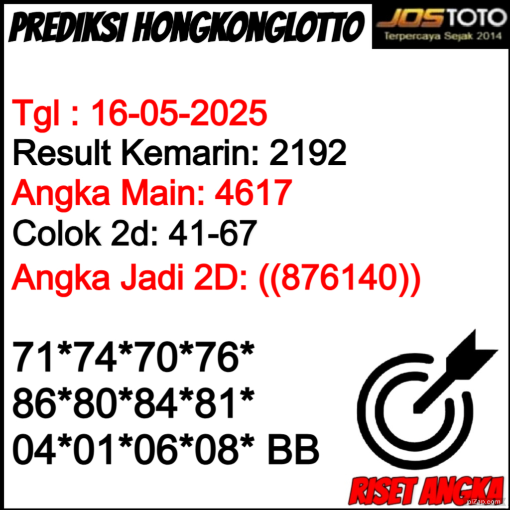 PREDIKSI TOGEL HKLOTTO JOSTOTO