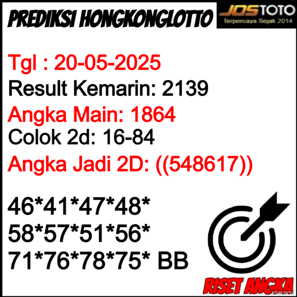 PREDIKSI TOGEL HKLOTTO JOSTOTO