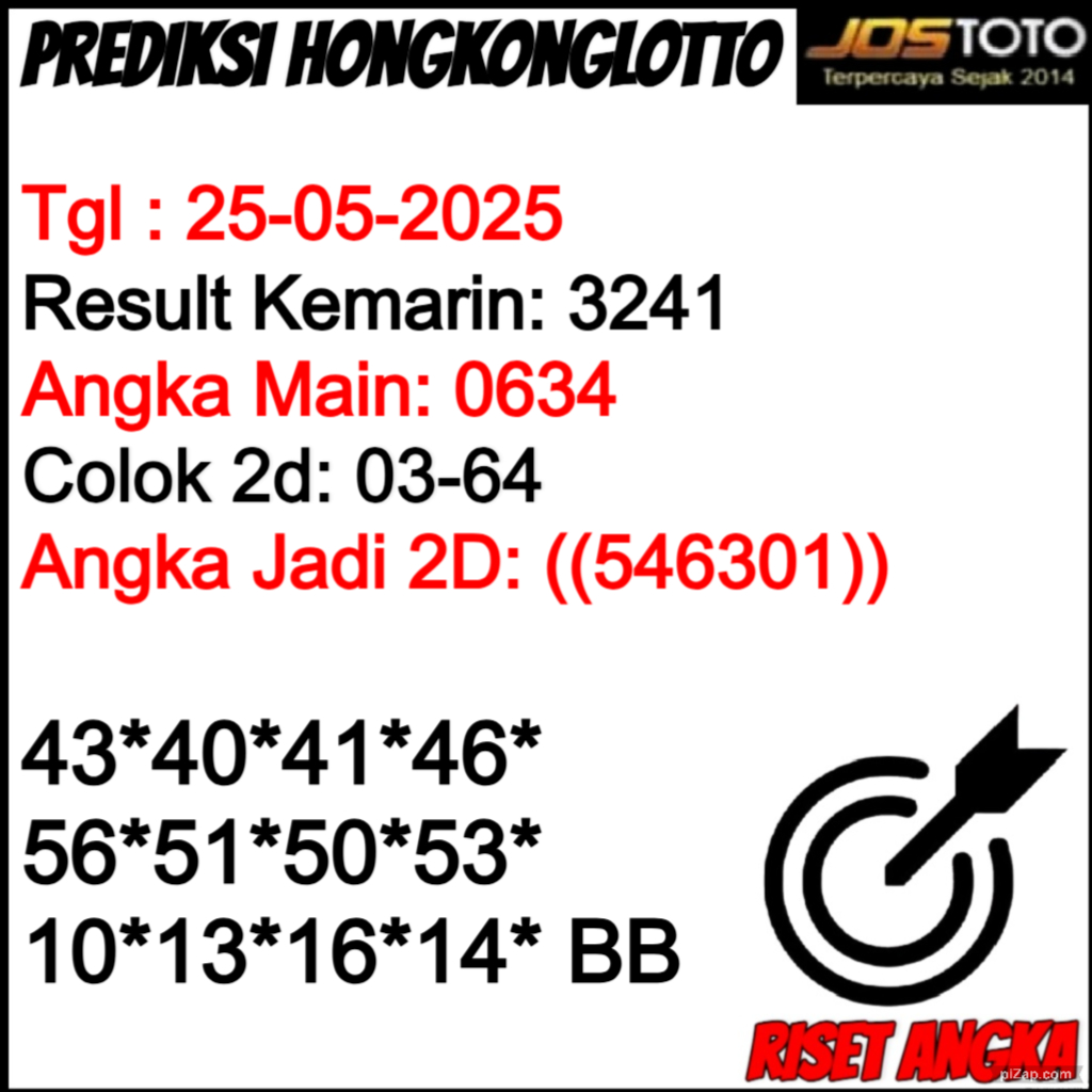 PREDIKSI TOGEL HKLOTTO JOSTOTO