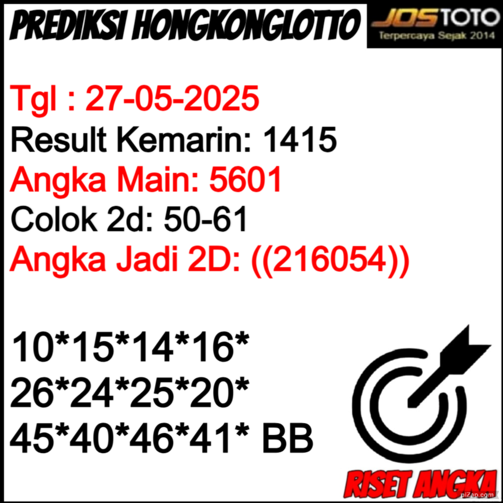 PREDIKSI TOGEL HKLOTTO JOSTOTO