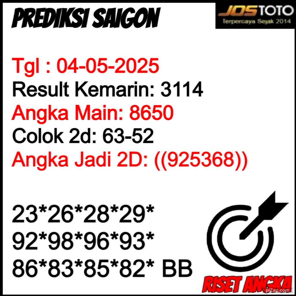 PREDIKSI TOGEL SAIGON JOSTOTO