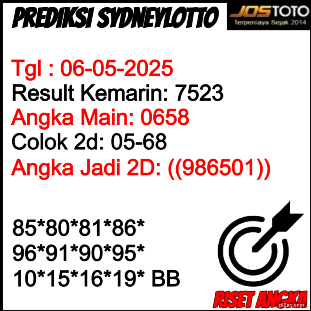 PREDIKSI TOGEL SDYLOTTO JOSTOTO