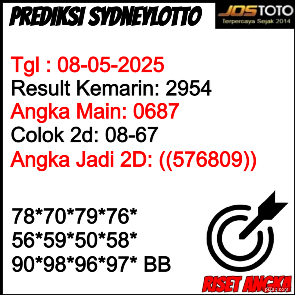 PREDIKSI TOGEL SDYLOTTO JOSTOTO 
