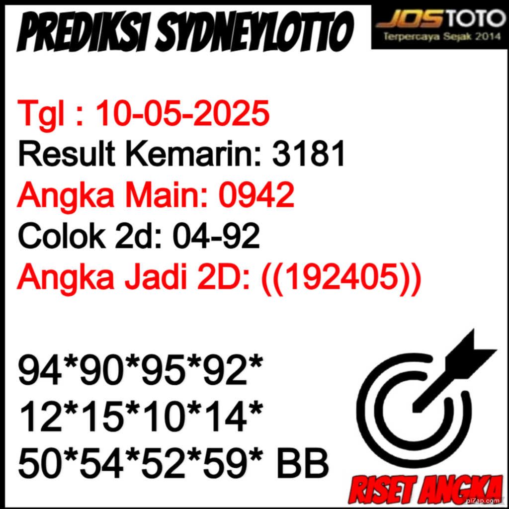 PREDIKSI TOGEL SDYLOTTO JOSTOTO