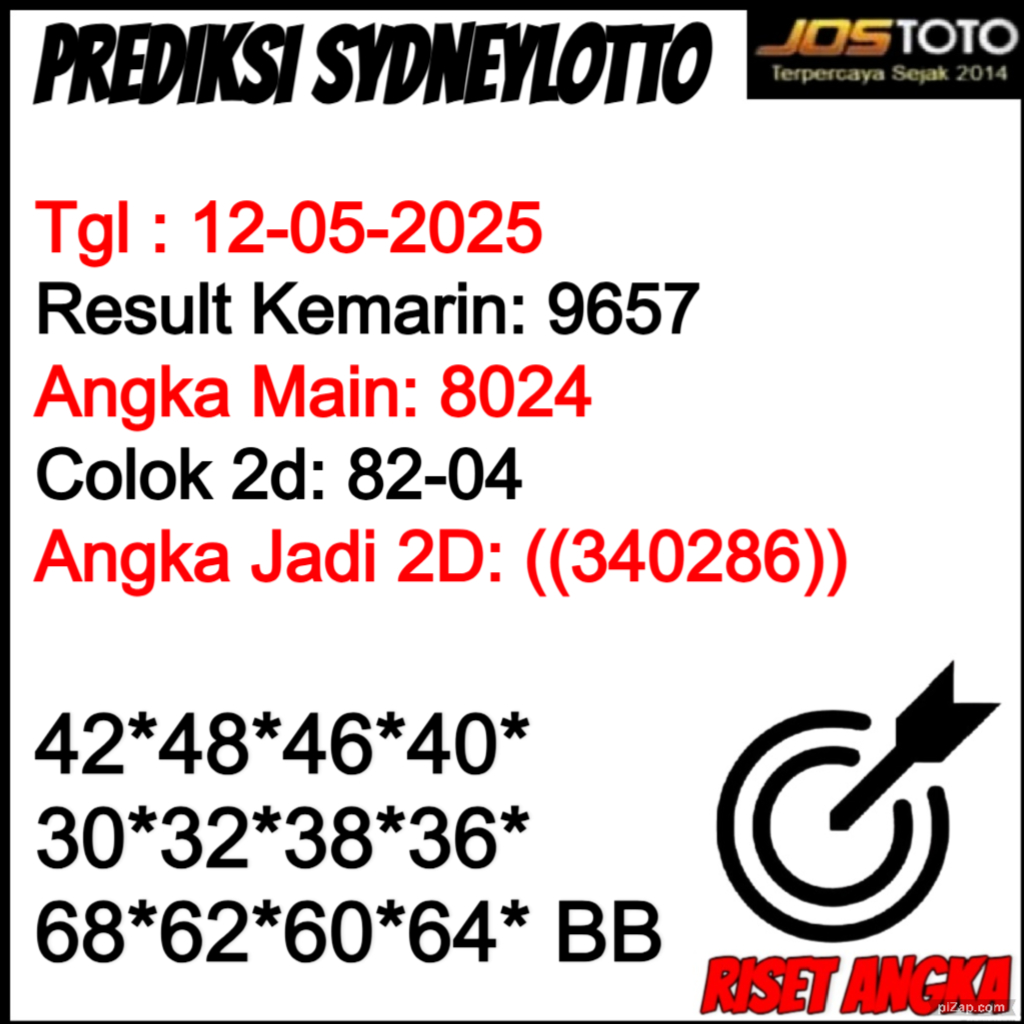 PREDIKSI TOGEL SDYLOTTO JOSTOTO