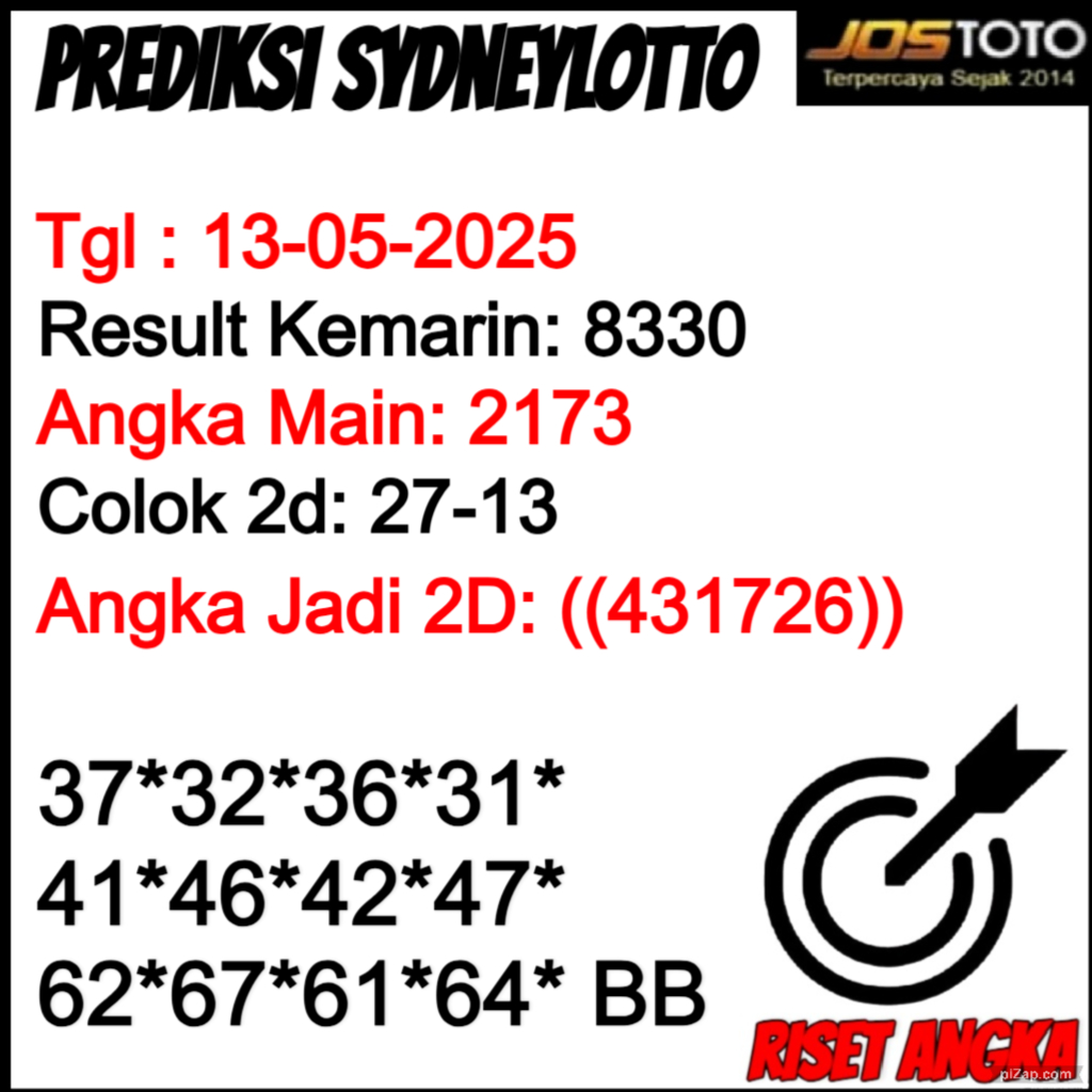 PREDIKSI TOGEL SDYLOTTO JOSTOTO