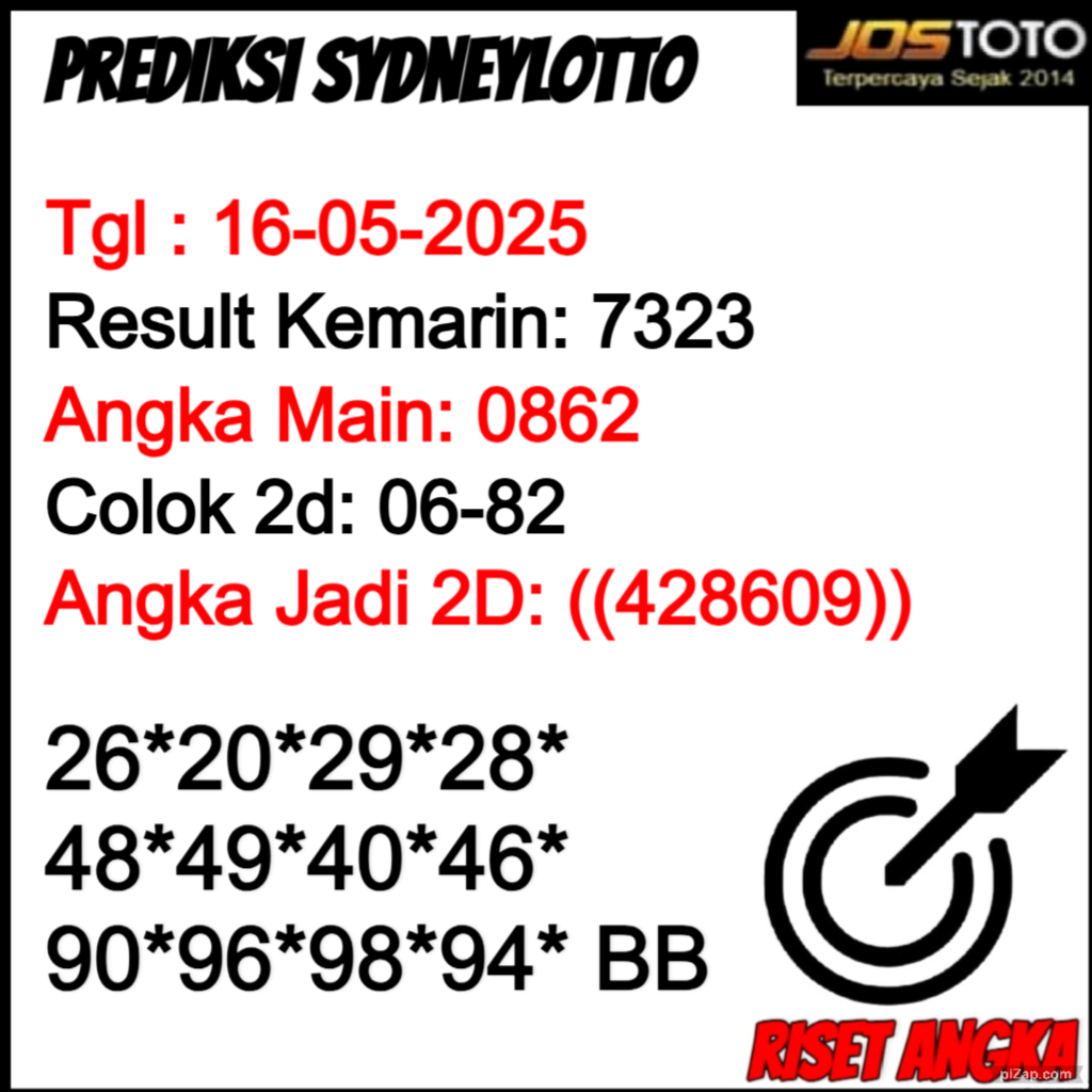PREDIKSI TOGEL SDYLOTTO JOSTOTO