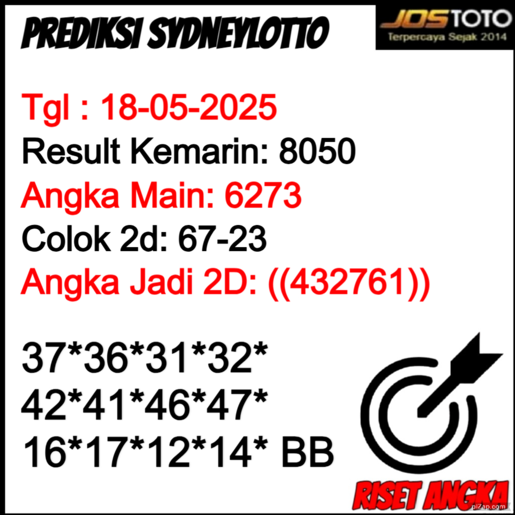 PREDIKSI TOGEL SDYLOTTO JOSTOTO