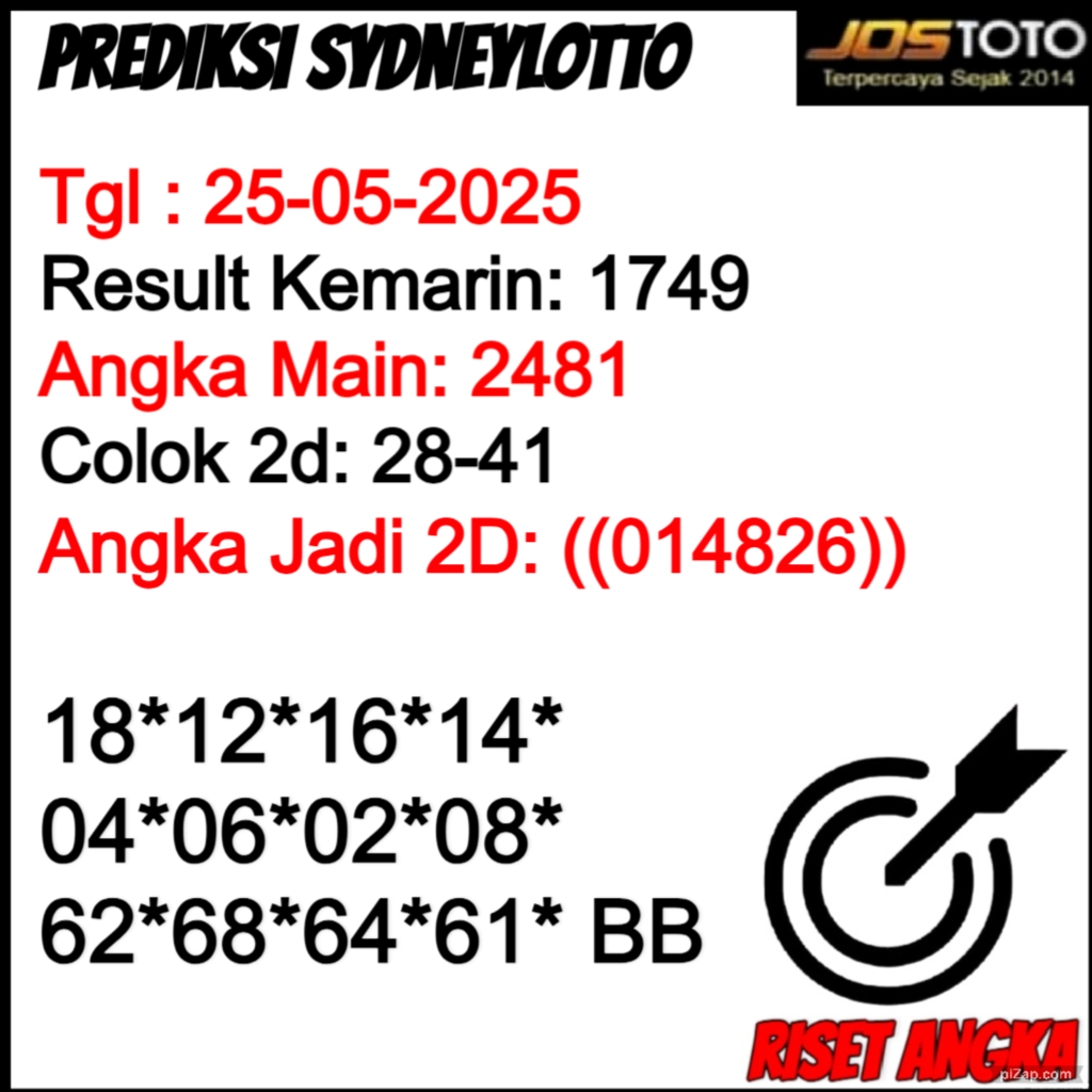 PREDIKSI TOGEL SDYLOTTO JOSTOTO