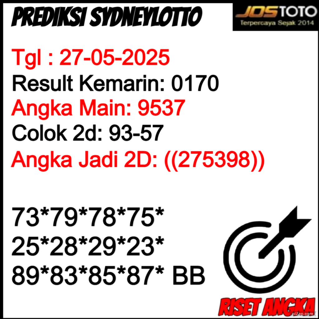 PREDIKSI TOGEL SDYLOTTO JOSTOTO