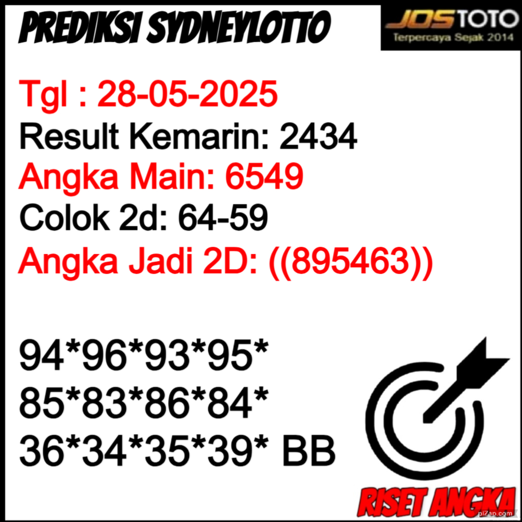 PREDIKSI TOGEL SDYLOTTO JOSTOTO