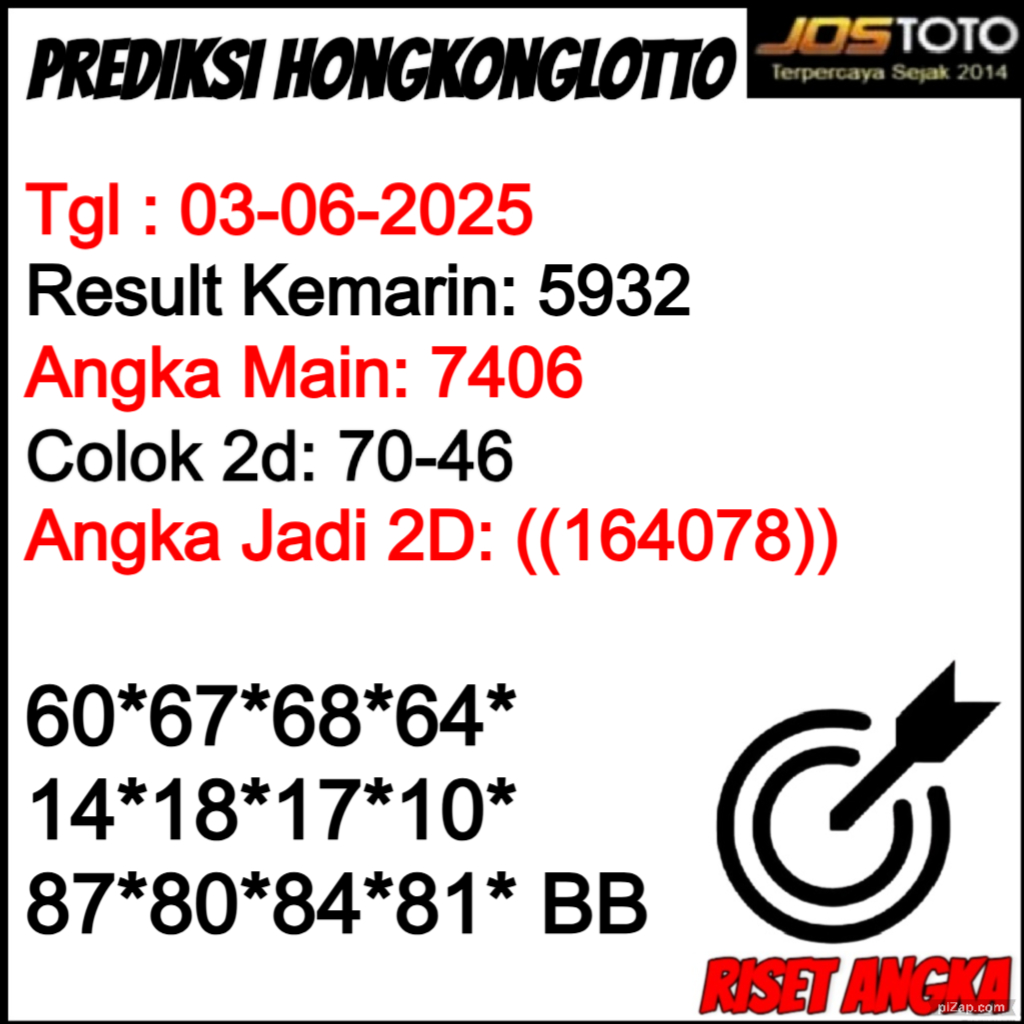 PREDIKSI TOGEL HKLOTTO JOSTOTO 
