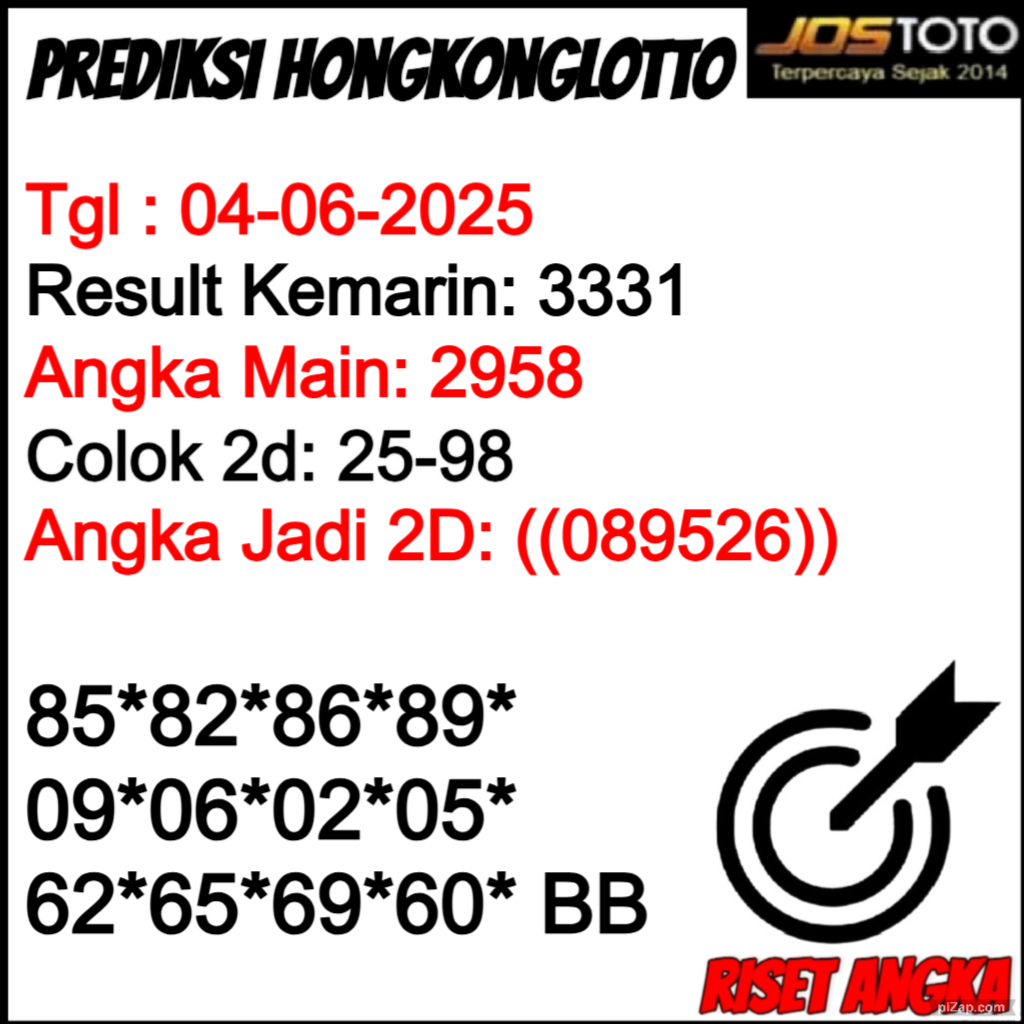 PREDIKSI TOGEL HKLOTTO JOSTOTO