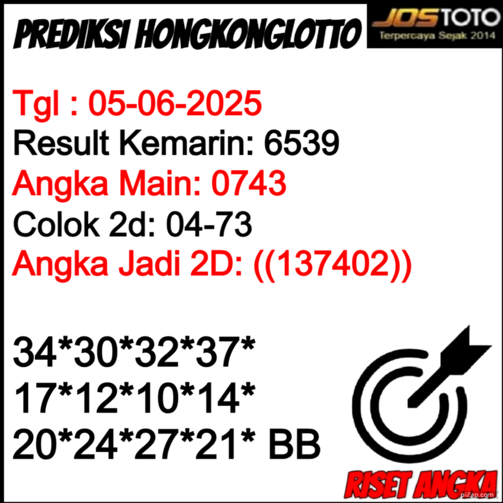 PREDIKSI TOGEL HKLOTTO JOSTOTO