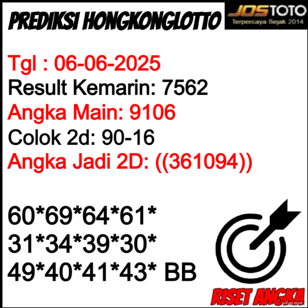 PREDIKSI TOGEL HKLOTTO JOSTOTO
