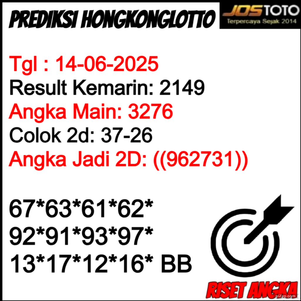 PREDIKSI TOGEL HKLOTTO JOSTOTO
