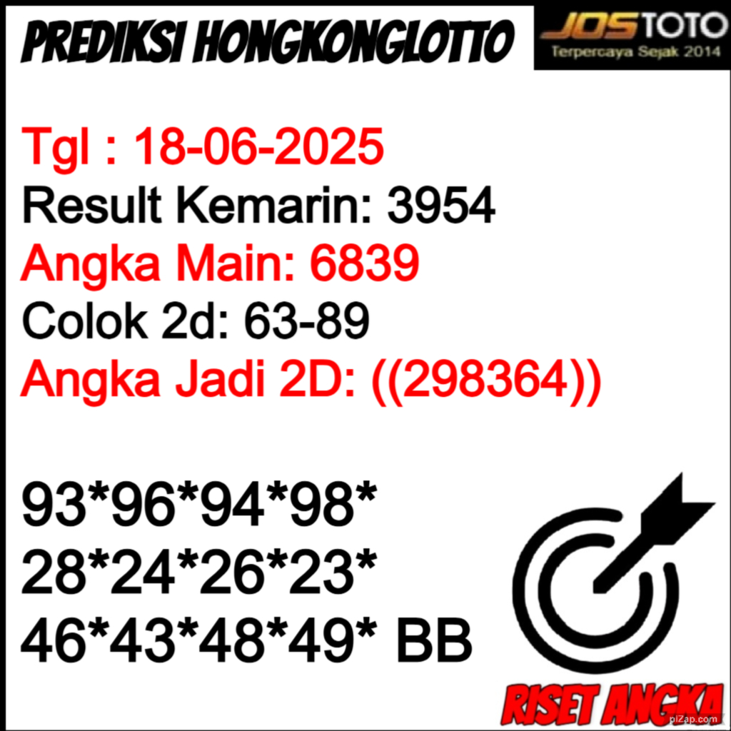 PREDIKSI TOGEL HKLOTTO JOSTOTO