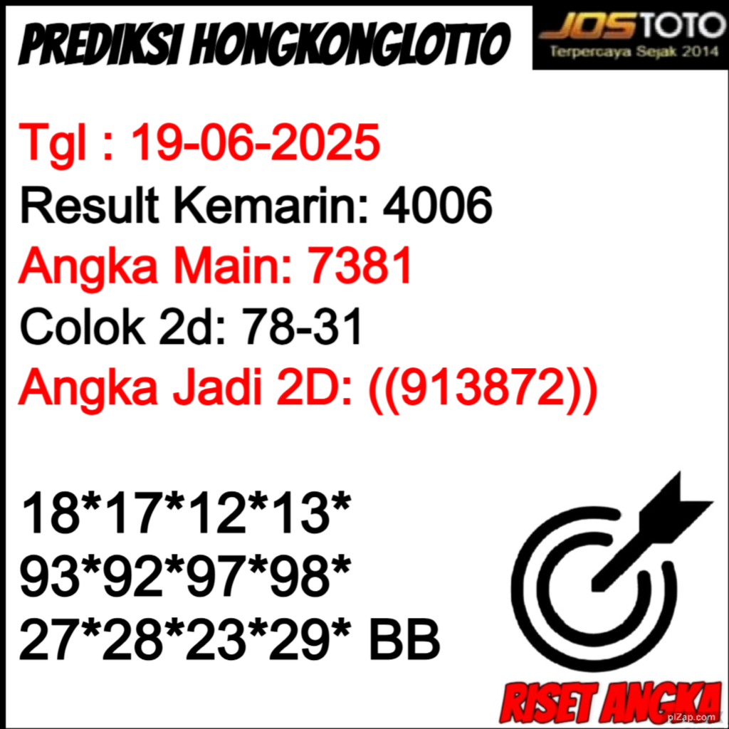 PREDIKSI TOGEL HKLOTTO JOSTOTO