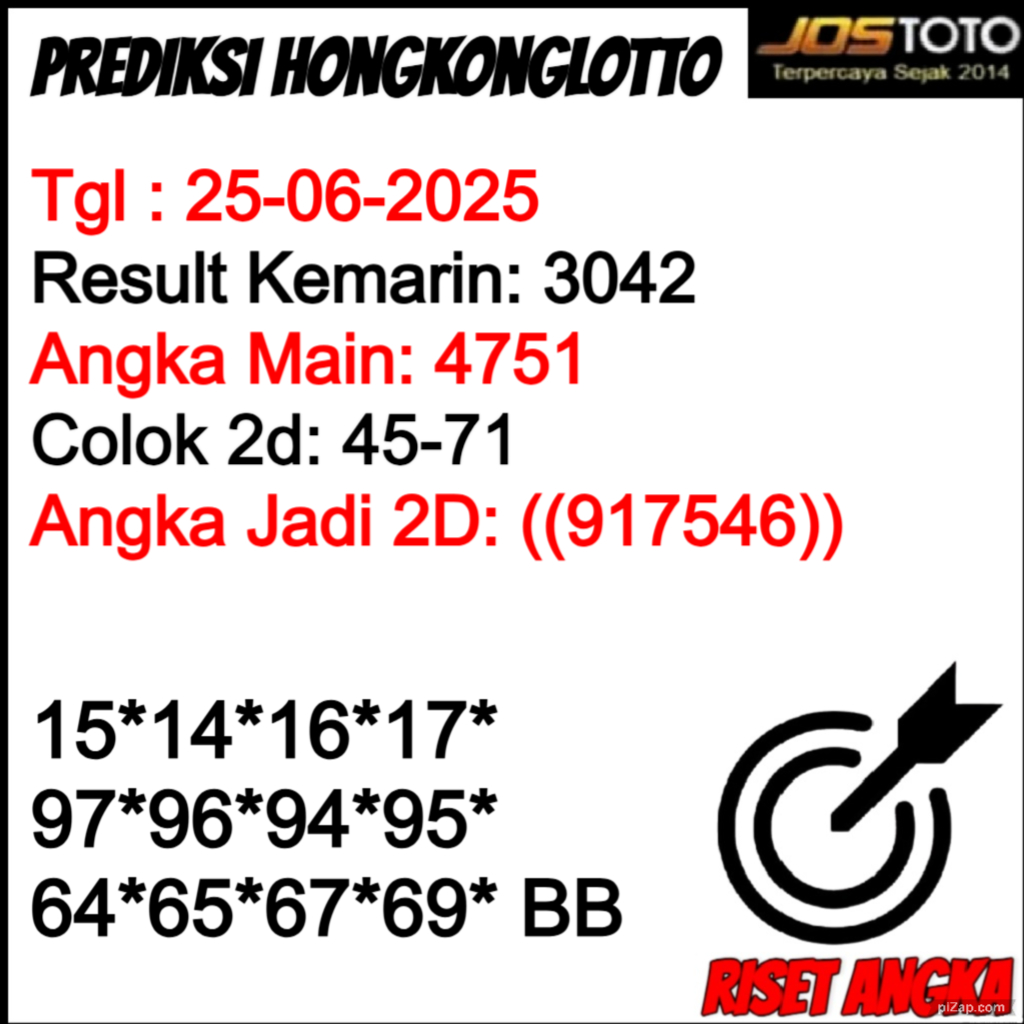 PREDIKSI TOGEL HKLOTTO JOSTOTO 