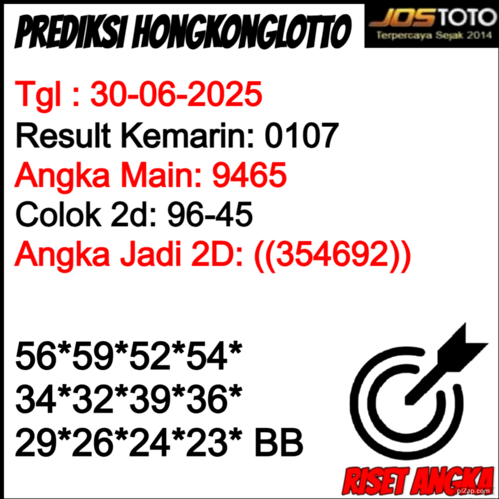 PREDIKSI TOGEL HKLOTTO JOSTOTO