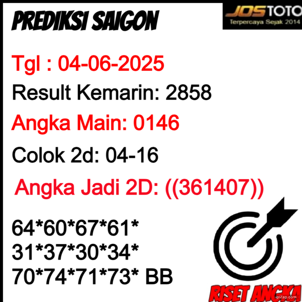 PREDIKSI TOGEL SAIGON JOSTOTO