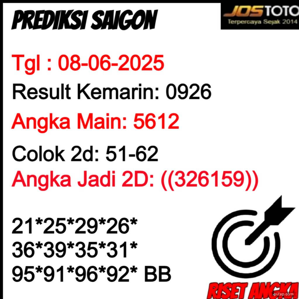 PREDIKSI TOGEL SAIGON JOSTOTO