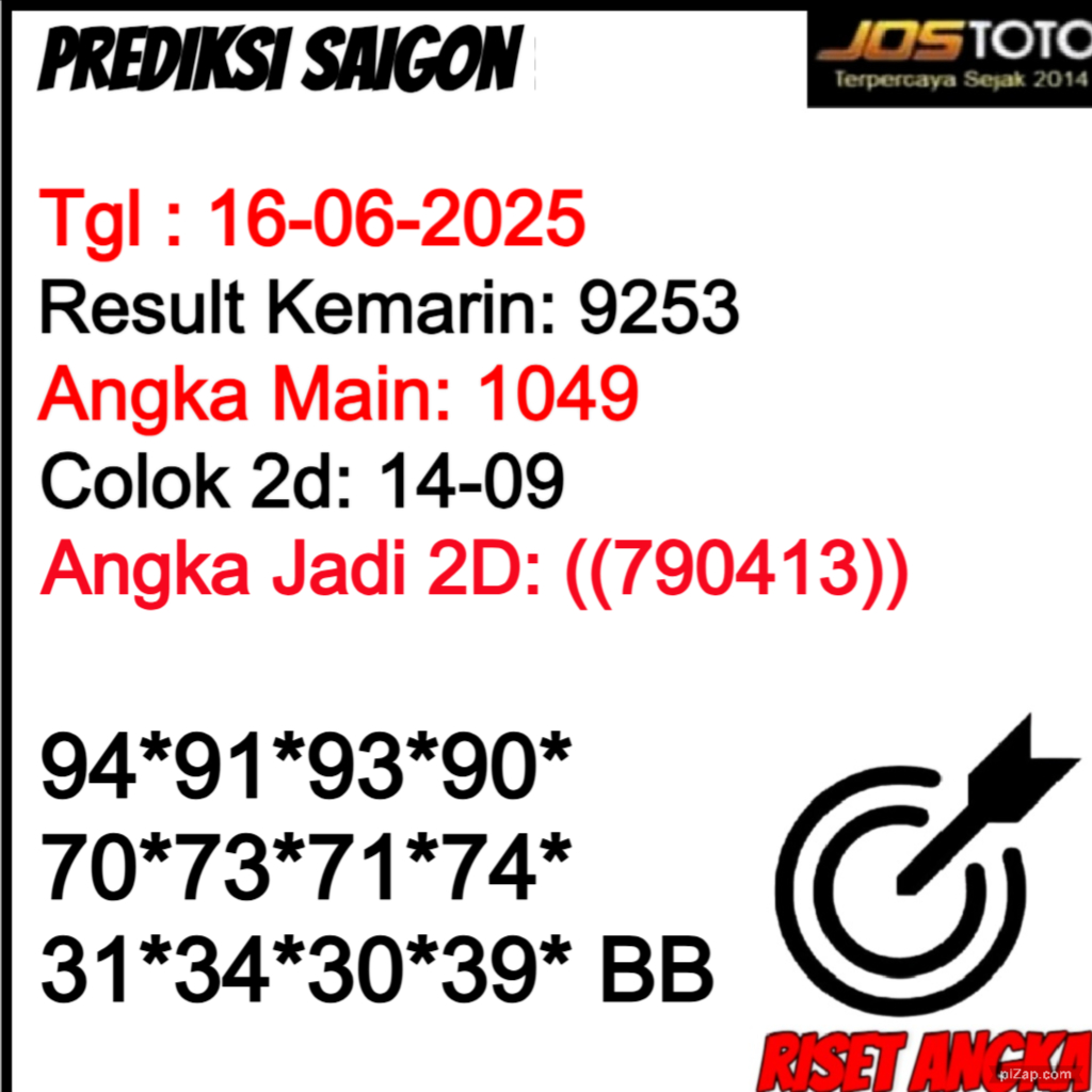 PREDIKSI TOGEL SAIGON JOSTOTO