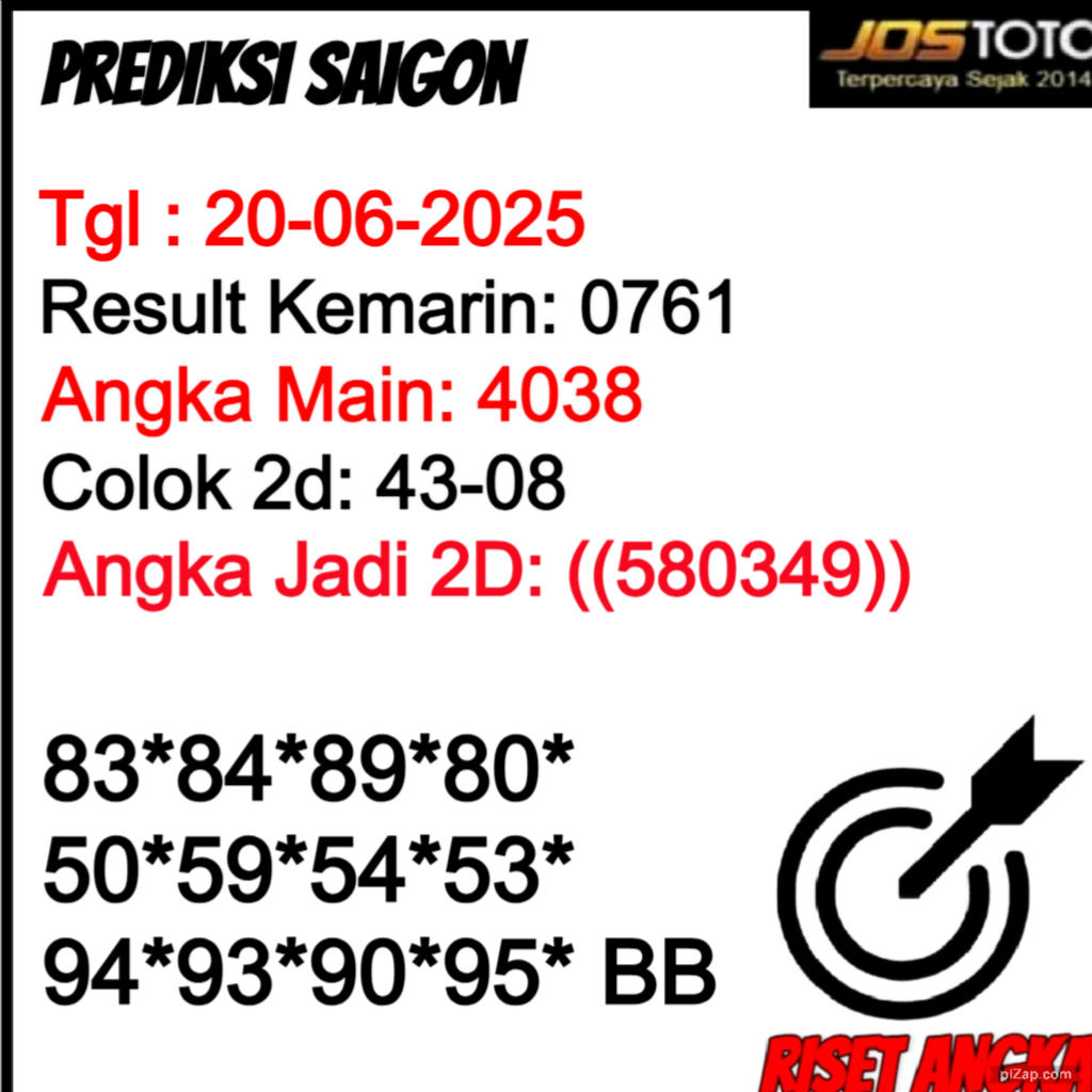 PREDIKSI TOGEL SAIGON JOSTOTO