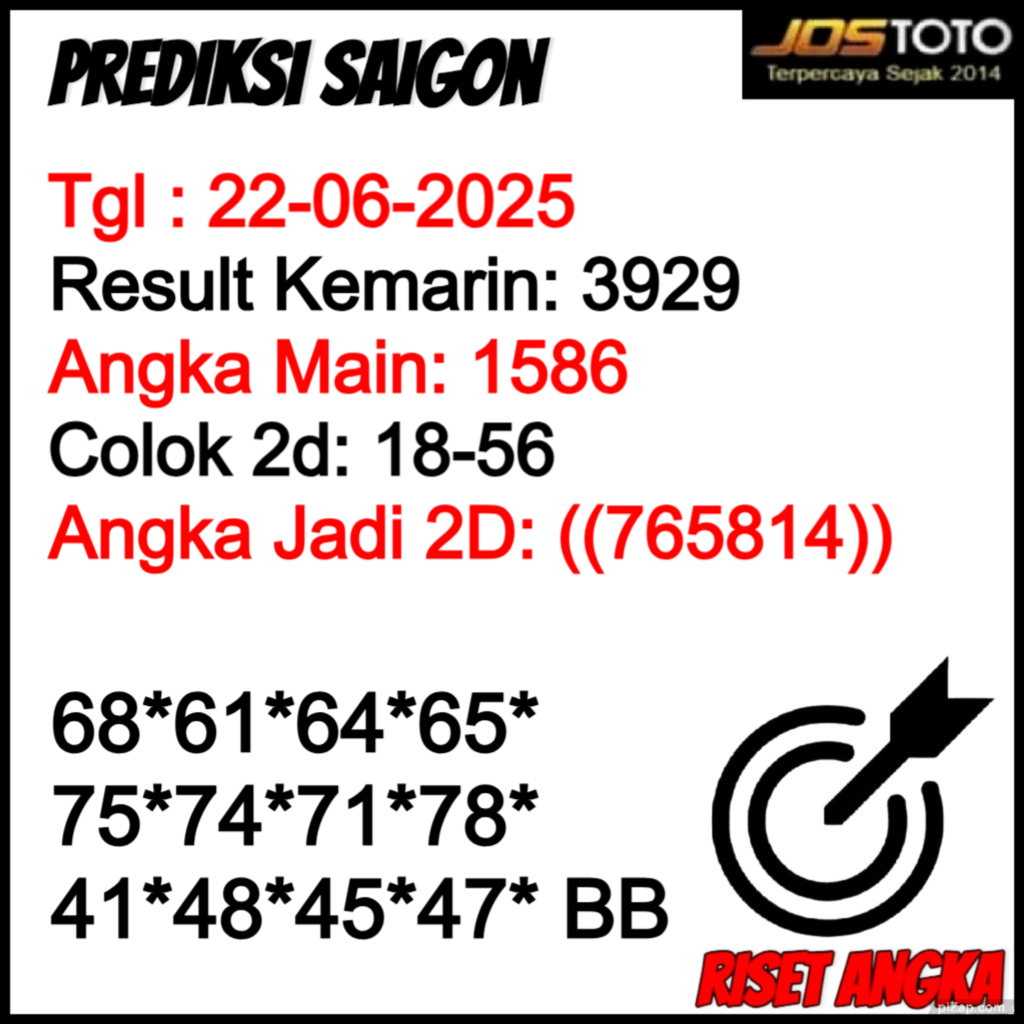 PREDIKSI TOGEL SAIGON JOSTOTO