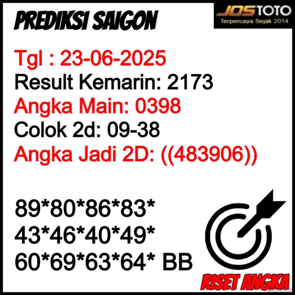 PREDIKSI TOGEL SAIGON JOSTOTO