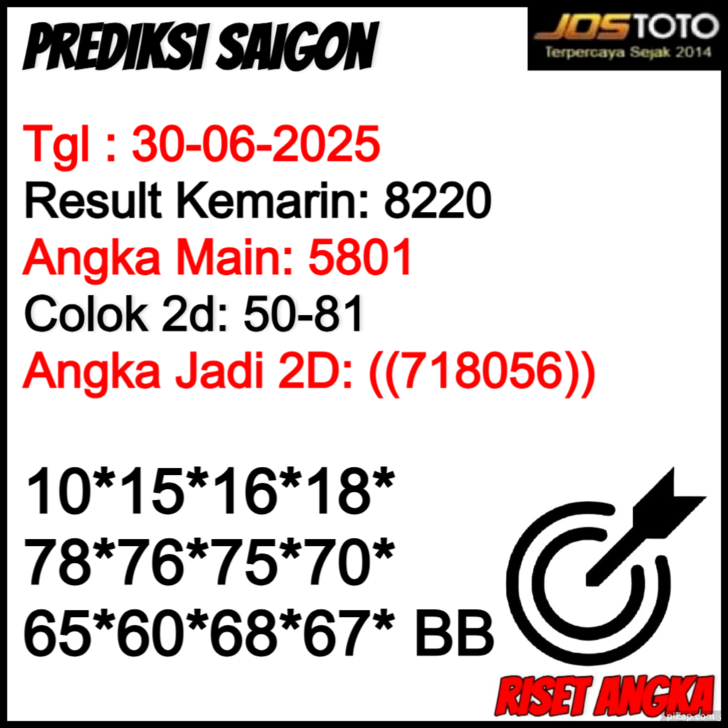 PREDIKSI TOGEL SAIGON JOSTOTO