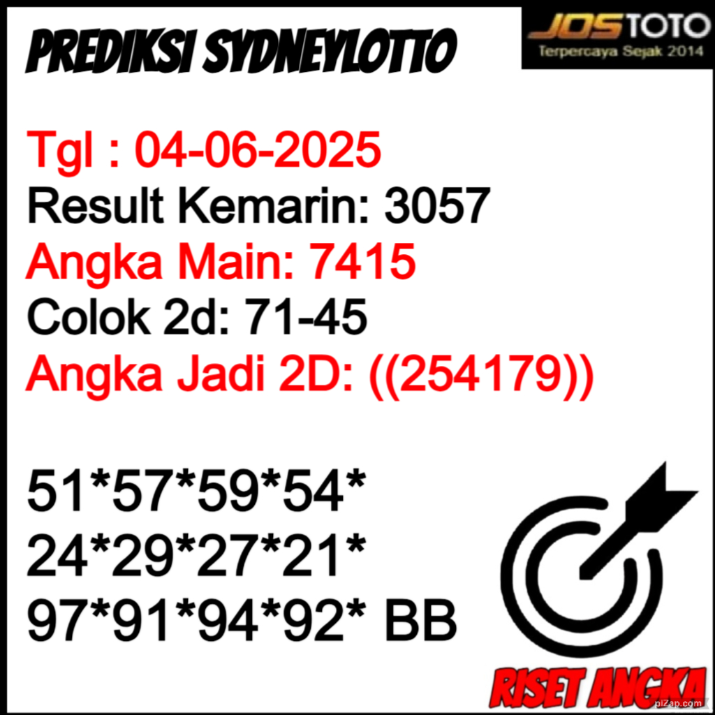 PREDIKSI TOGEL SDYLOTTO JOSTOTO