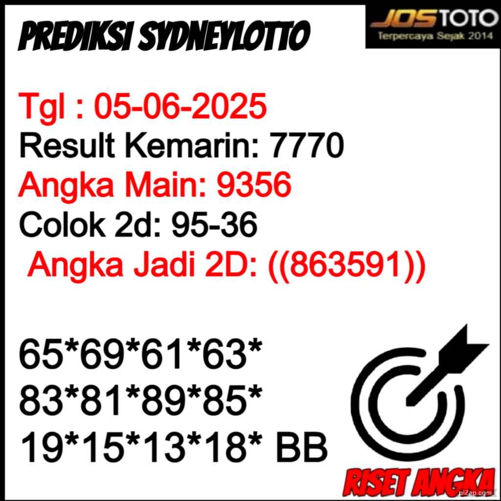 PREDIKSI TOGEL SDYLOTTO JOSTOTO