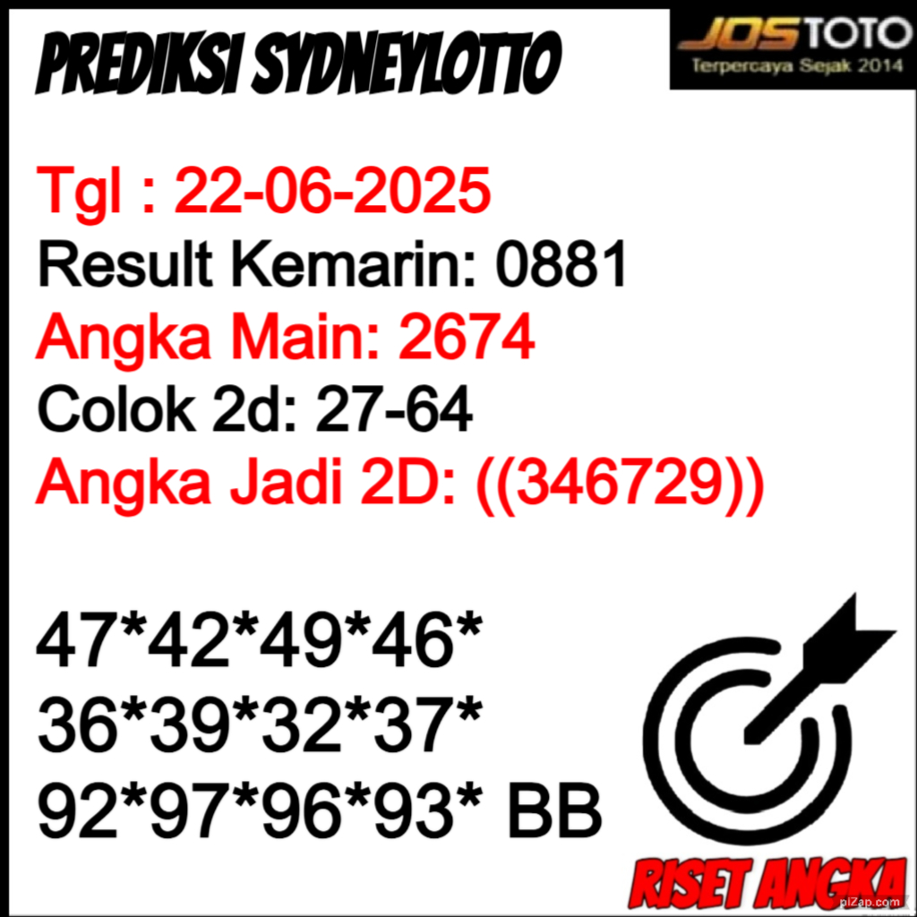 PREDIKSI TOGEL SDYLOTTO JOSTOTO