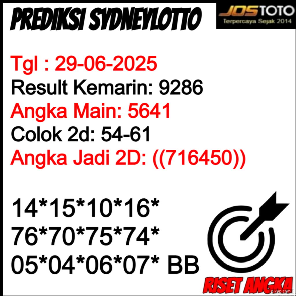PREDIKSI TOGEL SDYLOTTO JOSTOTO
