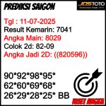 PREDIKSI TOGEL SAIGON JOSTOTO HARI INI 11 JULI 2025